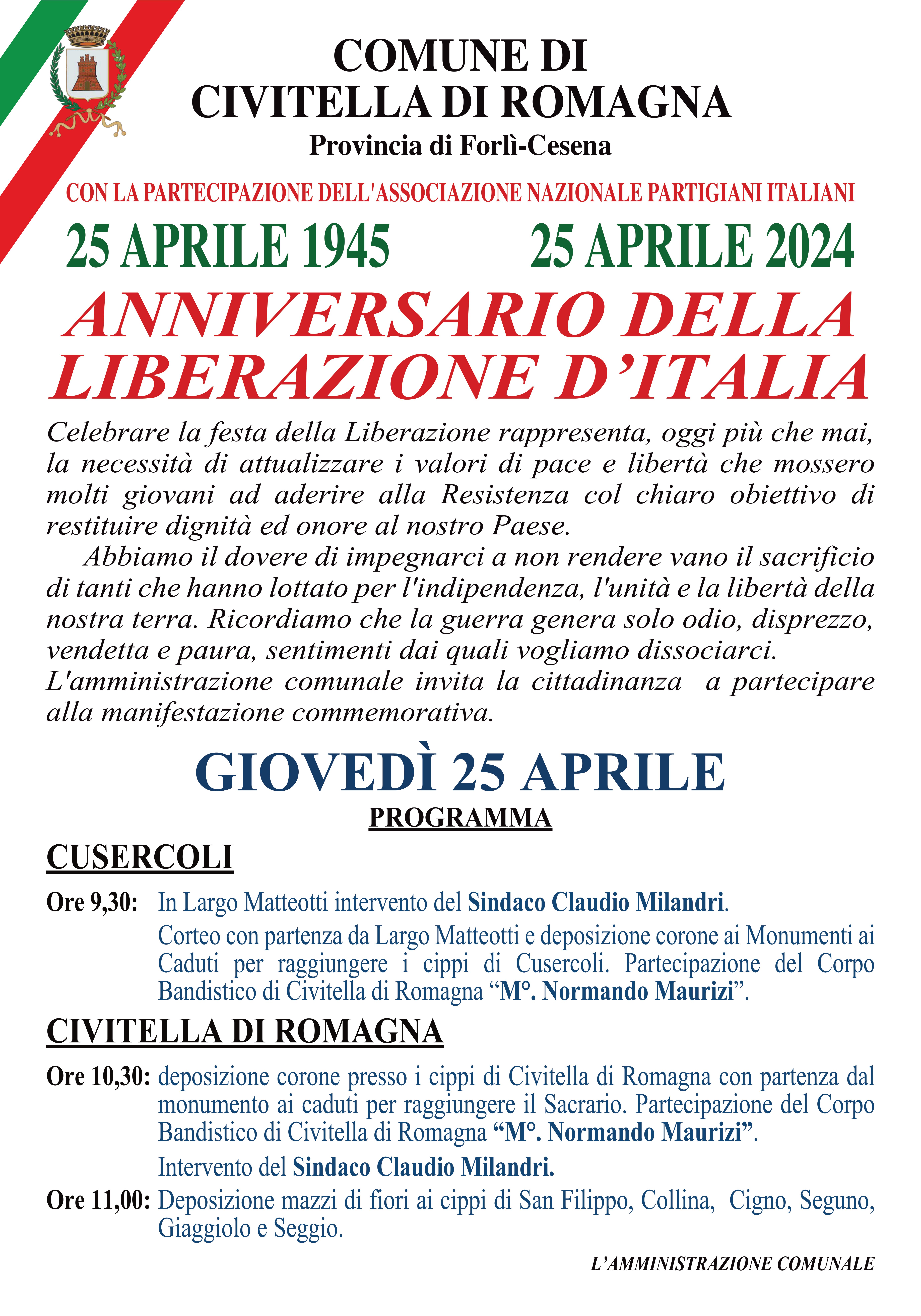 ANNIVERSARIO LIBERAZIONE foto 